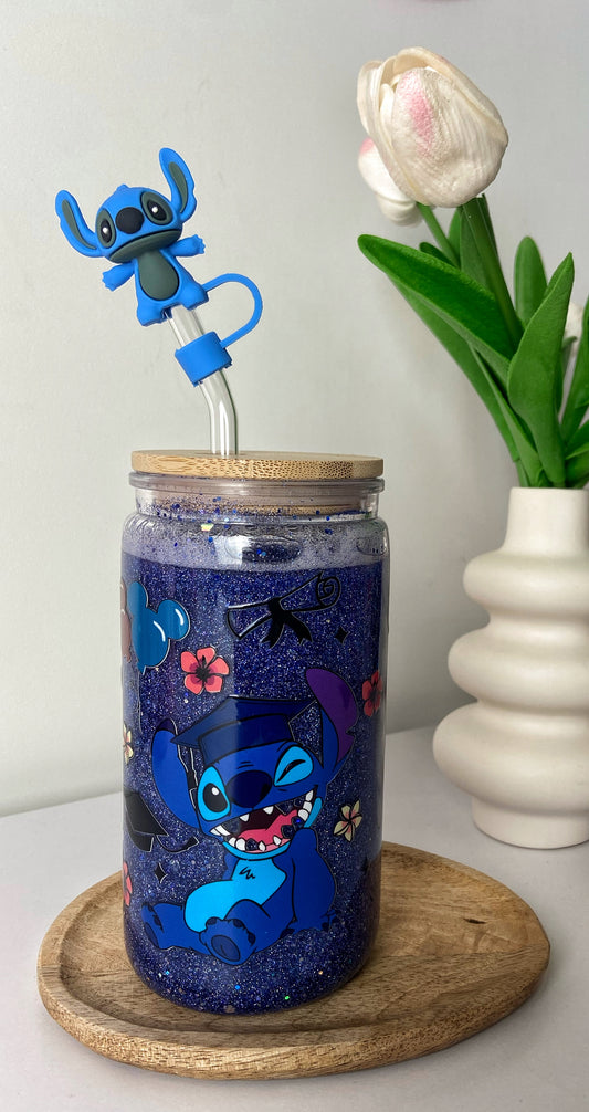 Verres Double Paroi à Paillettes - Stitch