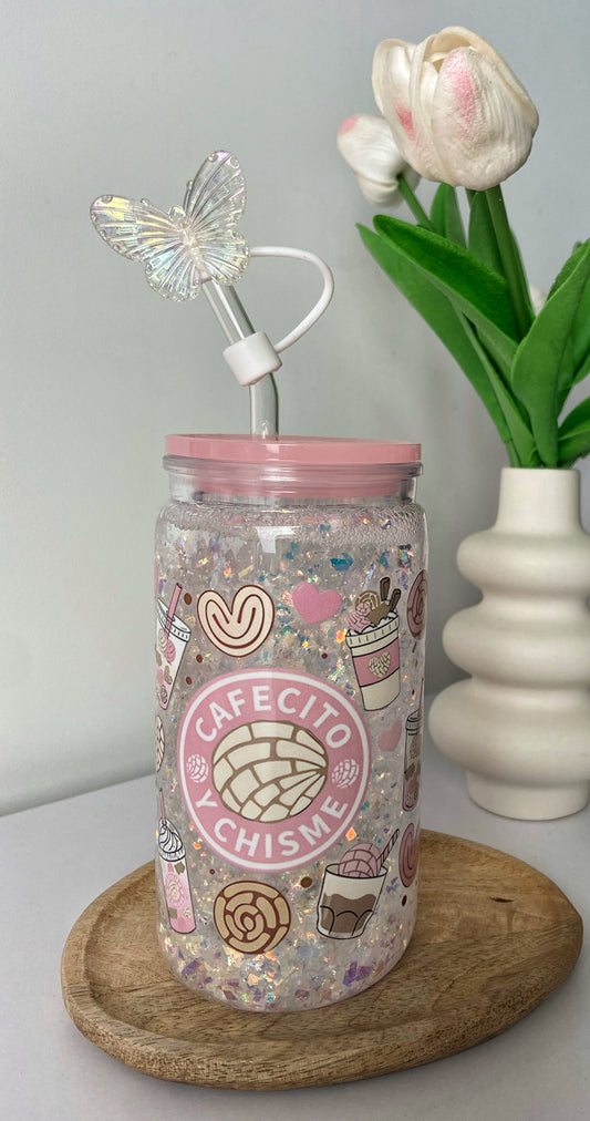 Verre Double Paroi à Foils - Coffee Rose Pastel